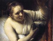 REMBRANDT Harmenszoon van Rijn Young Woman in Bed oil